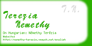 terezia nemethy business card