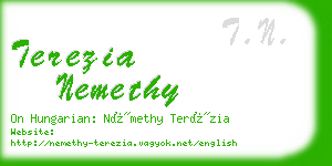 terezia nemethy business card